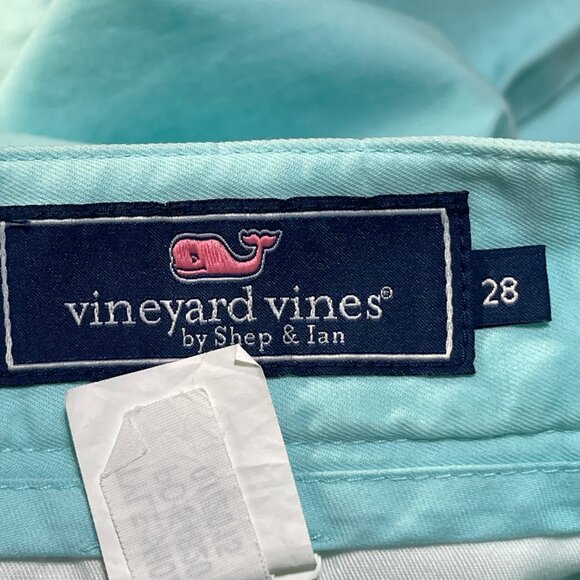 Vineyard Vines Men's Club Short Size 28 Light Teal Blue Preppy Chino - Picture 3 of 5